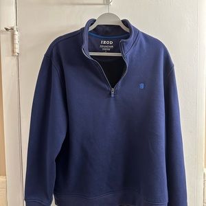 Men’s Large blue Izod quarter zip pullover.